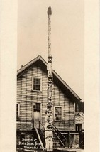 Early 1900s Totem Pole Wrangel, Alaska divided back real photo post card - £39.90 GBP