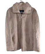 London Fog Sherpa Lined Rancher Leather Shearling Jacket Women Sz L Zip ... - £92.50 GBP