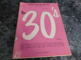 The 30&#39;s Song Hits Collection of Familiar Hits - $2.99