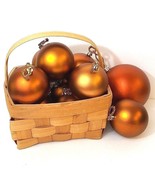 Gold Orange Ornaments Balls Set Of 11 Gold Balls For Tree Or Arrangement - €11,07 EUR