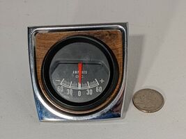 Vintage Ampère Ampères Jauge Faux Bois Métal Bateau Rat Canne Bord Voitu... - €34,82 EUR