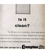 1954 Crompton Car Battery Import Advertisement Autocar Automobilia DWPP10 - $34.17 CAD