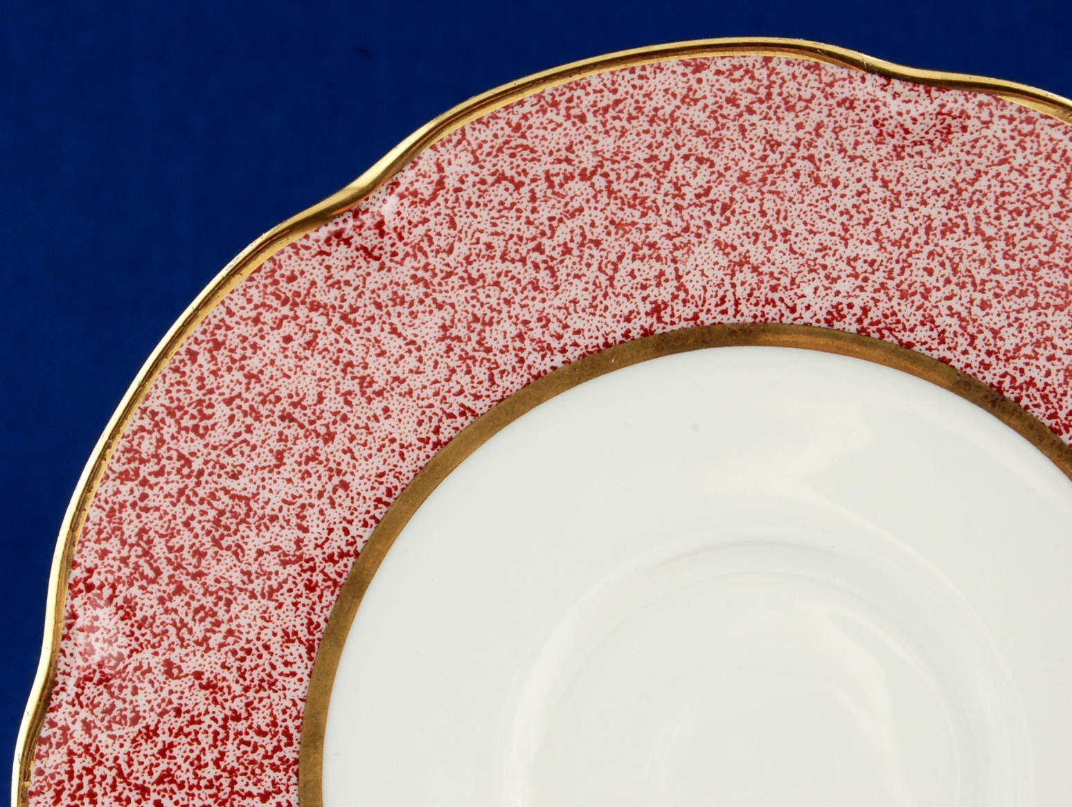 Theodore Haviland New York Saucer Maroon Speckled Rim w Gold Scalloped Rim Item image 2