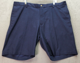 Peter Millar Chino Shorts Men&#39;s Size 42 Navy Golf  Polyester Pockets Flat Front - £28.54 GBP