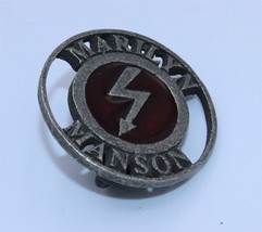Marilyn Manson Pin Brooch Alchemy Poker English Pewter Vintage 1997 - $31.78