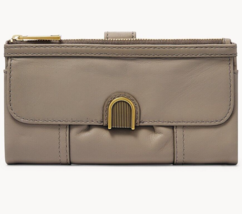 Fossil Cora Clutch Gray Leather SL6464788 Purse NWT Wallet Purse $100 Retail - £31.47 GBP