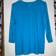Christopher &amp; Banks 100% cotton three-quarter sleeve top size large - £10.95 GBP