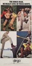1972 Print Ad Dingo Boots Joe Namath New York Jets Football Quarterback - £15.59 GBP