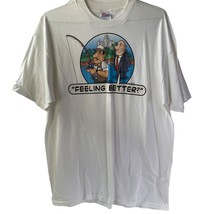 T Shirt Fishing Humor Adult Unisex XL White Cotton - £10.98 GBP