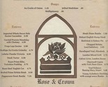 Rose &amp; Crown Restaurant Menu British Food 1970&#39;s - $37.62
