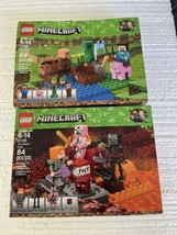 New Lego Minecraft THE NETHER FIGHT 21139 Factory Sealed &amp; 21138 Melon F... - £68.03 GBP