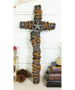 Rustic Western Lone Star with Horseshoe Nailheads and Braided Ropes Wall... - $32.99