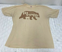 Simply Mama Bear Tan And Brown T Shirt Large - $12.65