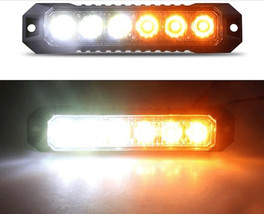 LED Emergency Strobe Sync Flashing Grille Lights 6 LED Amber and White - $28.00