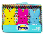 NEW Easter Peeps Vinyl Squeaky Dog Toys Set of 3 pink, blue &amp; yellow 4 i... - $8.95