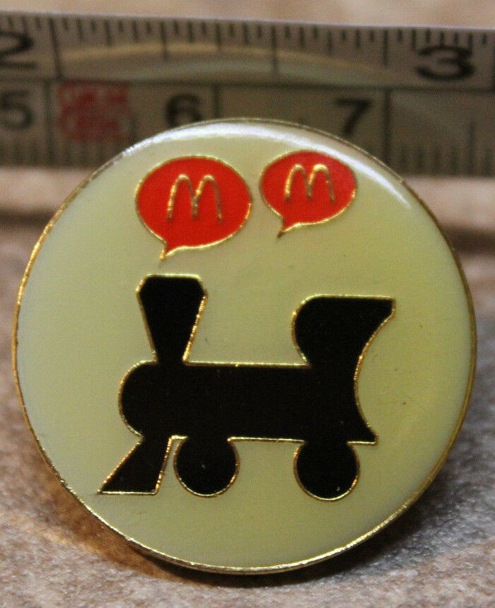 McDonalds Monopoly Railroad Train 1997 Employee Collectible Pinback Pin Button - $18.42