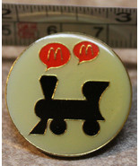 McDonalds Monopoly Railroad Train 1997 Employee Collectible Pinback Pin ... - £14.59 GBP