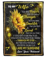 To My Wife Blanket Gift From Husband Fleece Sherpa Sunflower Blankets Fo... - $625.19 MXN+