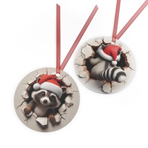 3D Racoon 2 Christmas Ornament, Christmas Gift, Holiday Tree Decor - £8.68 GBP
