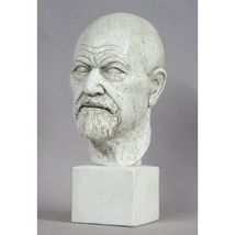Freud Head Bust on base 14" Sculpture Replica Reproduction - $177.21