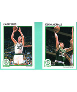 1991 NBA Hoops #2 Larry Bird and #3 Kevin McHale Basketball Cards - $9.49