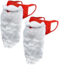 2pcs Santa Claus Beard Masks Christmas Decoration Adult Face Covers Cost... - $16.95