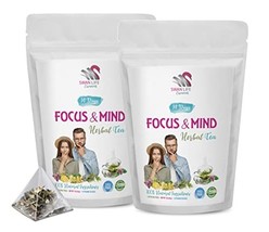 focus boosting herbal tea - FOCUS AND MIND HERBAL TEA 14 days, Cordyceps Mushroo - $34.60