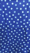 &quot;&quot;LIGHT BLUE SCATTERED SQUARES ON A DARK BLUE BACKGROUND - FABRIC &quot;&quot; qui... - $8.89