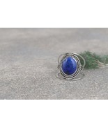 925 Sterling Silver Lapis Lazuli Gemstone Birthstone Ring Jewelry - $26.39 CAD+