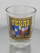 Texas Shot Glass Lone Star State Flag Longhorns Vintage - $7.59