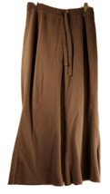 Aéropostale Palazzo Pants Womens Medium Brown Fleece Cotton Pull On Draw... - $17.02