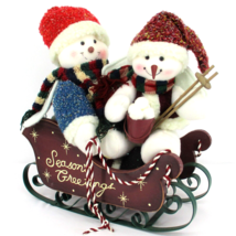 13 Inch Plush Christmas Decor Angel Snowman Sleigh SNOWBALLS  Ski Poles Country - £27.68 GBP