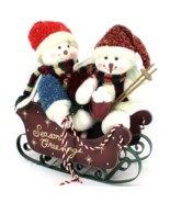 13 Inch Plush Christmas Decor Angel Snowman Sleigh SNOWBALLS  Ski Poles ... - £27.28 GBP