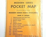 NOS Sealed Vtg 1950s Crams Modern Series Pocket Map Mediterranean &amp; Near... - £13.27 GBP