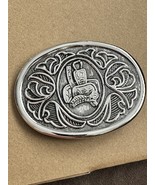Vintage Chrome Western Horse Saddle Cowboy Silver Tone Belt Buckle Avon - $105.54 MXN