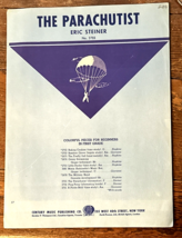 The Parachutist by Eric Steiner, Piano Solo, Vintage Sheet Music - $12.00