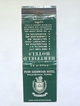 Penn Sherwood Hotel Motel Philadelphia Pennsylvania Matchbook Cover Matchbox - £1.94 GBP