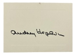 Audrey Hepburn Firmato 3x5 Index Scheda Bas A55986 - £1,549.99 GBP