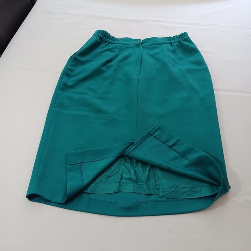 Vintage City Girl By Nancy Bolen Women's Turquoise Back Zip & Slit Skirt Size 14 Item image 11