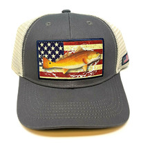 REDFISH USA AMERICAN FLAG FISHING CURVED BILL MESH TRUCKER SNAPBACK HAT ... - £8.91 GBP