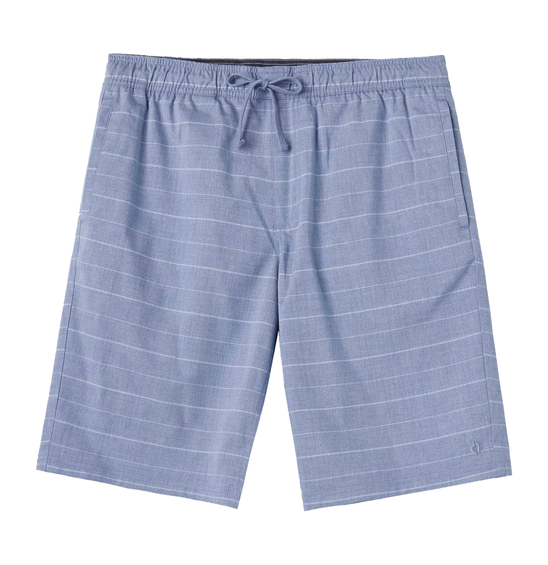 Hang Ten Men's Chino Shorts Blue Stripe Stretch Drop In E-Waist Walkshort (S03)