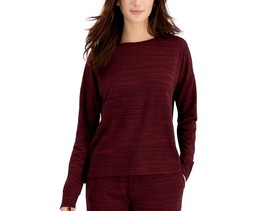 Alfani Womens French Terry Pajama Top Only,1-Piece,Size Medium,Garnet Stone - £38.98 GBP