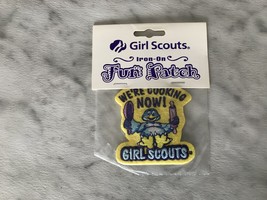 Fun Patch Girl Scouts We&#39;re Cooking Now! Iron On Patch (NEW, sealed) - £2.78 GBP