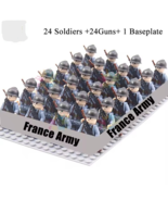 WW2 Military Army Building Blocks France Mini Action Figures Toys Christ... - $21.88