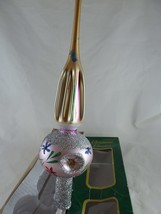 Vintage Hand Crafted Blown Glass Finial Tree Topper European Designed 10&quot; - $16.71