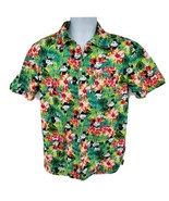Disney Hawaiian Cruise Floral Shirt Size S Retro Mickey Mouse - £42.56 GBP