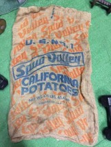 Vintage 100 Lb Sun Valley California No 1 Potato Burlap Gunny Sack Bags - £31.45 GBP