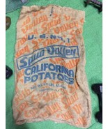 Vintage 100 Lb Sun Valley California No 1 Potato Burlap Gunny Sack Bags - $748.61 MXN