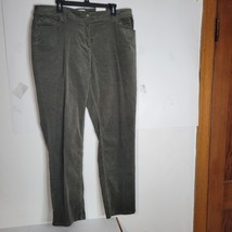 NWT Chicos The Ultimate Fit Corduroy Slim Fit Regular Ever Green Size 3 (16-18) - £22.22 GBP