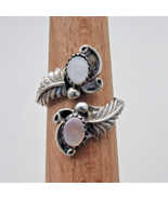 RICHARD BEGAY NAVAJO 925 STERLING SILVER MOTHER OF PEARL SPIRAL WRAP RIN... - $1,425.81 MXN